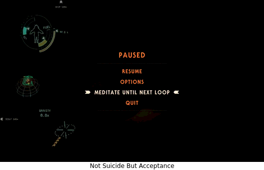 Screenshot of the Meditate Option